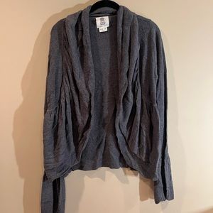 Anthropologie Lili’s Closet Gray Ruffled Cardigan